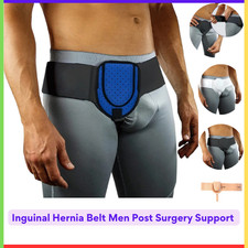 Inguinal Hernia Belt Men Post Surgery Support Truss Groin Adjustable Straps Band