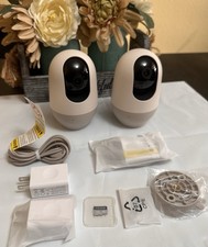 Nooie 360 Cam 2 Full-Range Motion Tracking Camera WiFi Baby Monitor White - 2pk