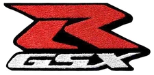 Suzuki GSXR Embroidered Jacket patch Red & White