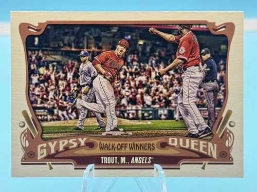 2015 Topps Gypsy Queen Mike Trout #GWO-10 Walk-Off Winners Insert Card - Angels