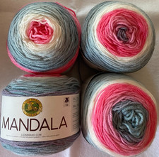 Lion Brand Mandala Cakes- Set Of 4- UNICORN- 590 Yds EA DISCONTINUED COLOR