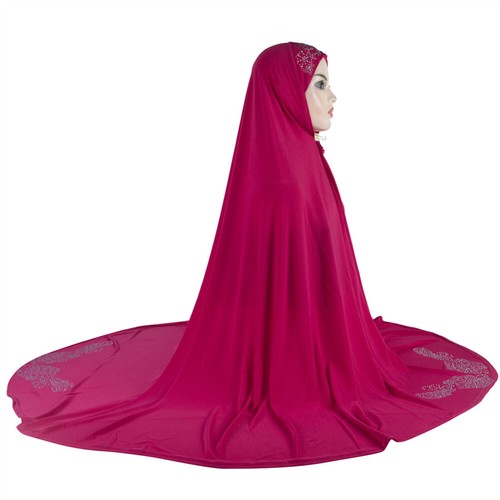 Muslim Ramadan Women One Piece Large Khimar Burqa Scarf Hijab Islamic Wrap Shawl - Picture 18 of 55