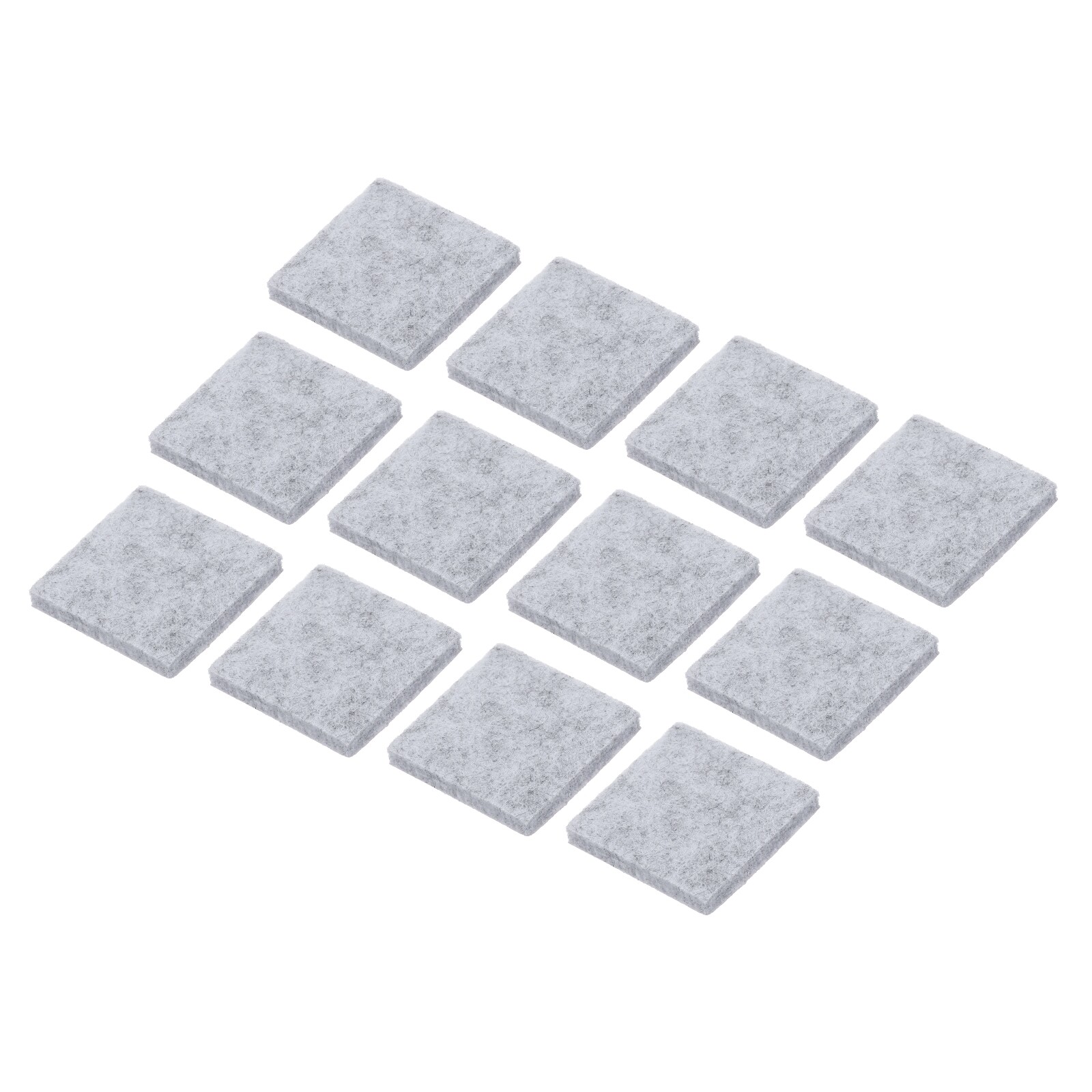 12pcs Square Felt Furniture Pads, 1.4x1.4 Inch for Furniture Hard Floor, Gray