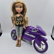 Vintage MGA Bratz Pampered Pupz Yasmin Doll with Motorbike