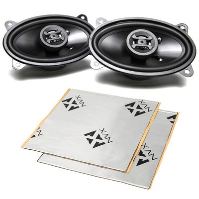 Hifonics ZS46CX 80W RMS 4x6'' Coaxial Car Speakers with Sound Damping