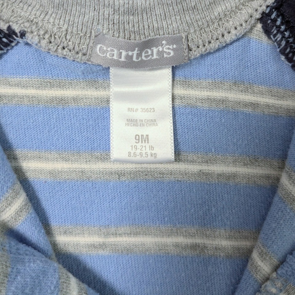 Baby Boy Clothes Vintage Carter's 69 Months Blue Striped Cotton Sports
