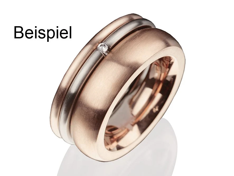 Ernstes Design Ring ED vita Vorsteckring schmaler Ring 2 mm mit Stein R268  - Bild 3 von 4