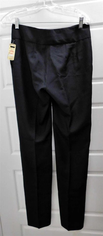 Nuevo Pantalones Pantalones Agnona Italia Negro Mezcla Seda $1495 rt talla 4 Foto 3 de 4
