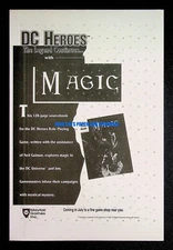 DC Comics Heroes Magic Mayfair Games Inc MGI 1992 Print Magazine Ad Poster