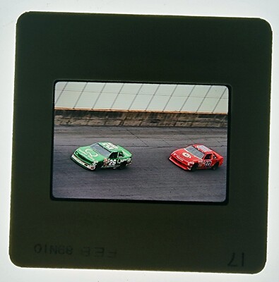 35MM SLIDE - DERRIKE COPE & BRETT BODINE 1989 AT DAYTONA NASCAR #B37