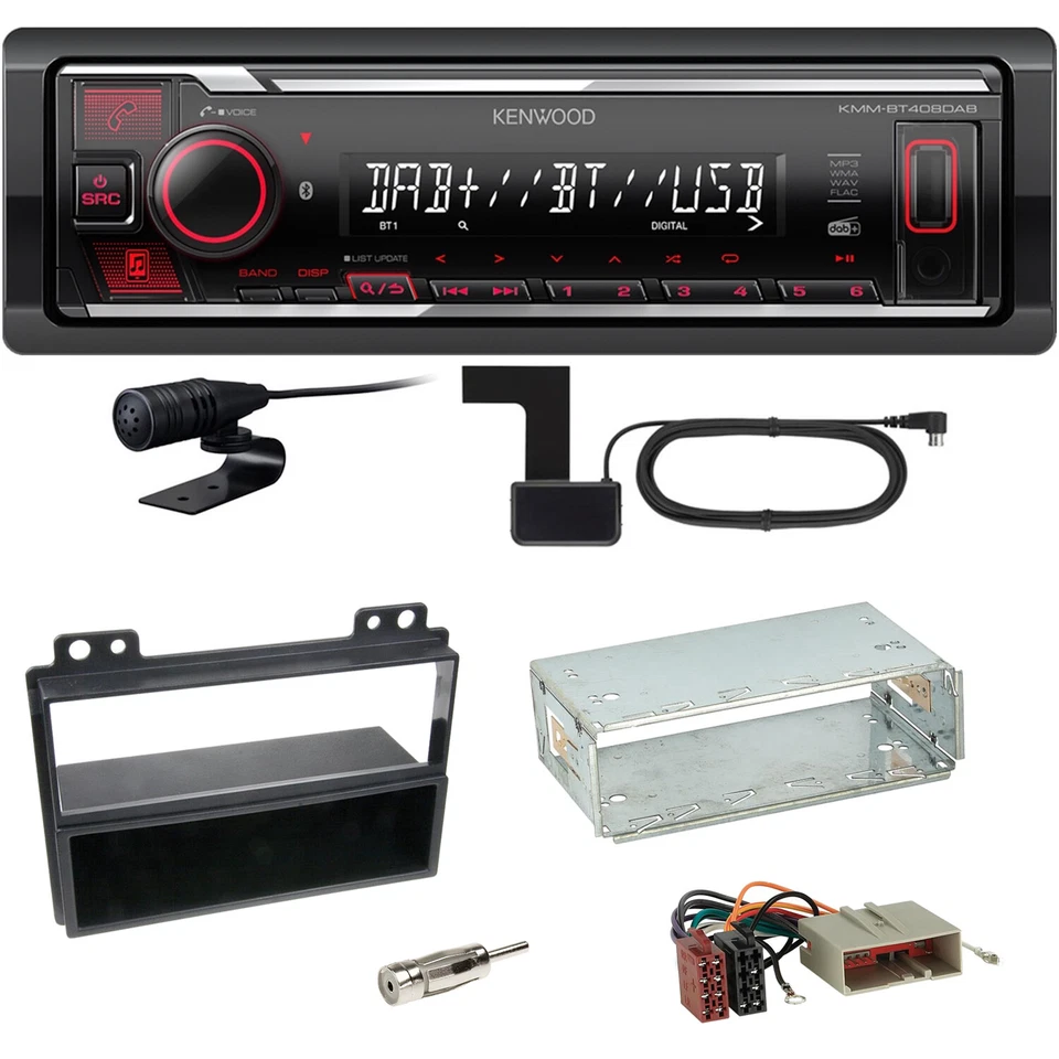 Kenwood KMM-BT408DAB Bluetooth USB Digitalradio Einbauset für Ford Fiesta Fusion - Bild 1 von 1