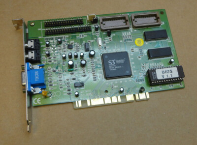 DP172 Trio64V+ PCI VGA Grafikkarte Line In/Out (86C765 Chipsatz) V1.1 BIOS