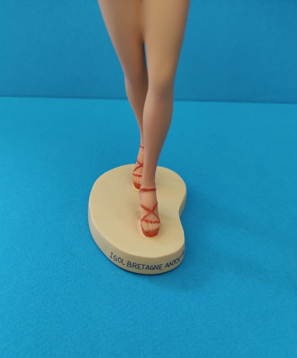 Figurine IGOL huile, statuette pin-up années 70, Hauteur : 20 cm