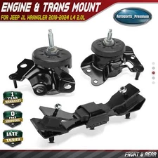3pcs Engine Motor & Transmission Mount for Jeep JL Wrangler 2018-2024 L4 2.0L