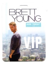 Brett Young VIP Backstage Pass Laminate - 2018 Here Tonight Tour