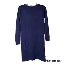 Atmosphere Womens Navy Blue Front Pockets Sweater Dress Size 4 New 