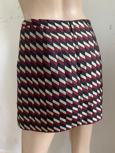 CHRISTOPHER KANE Red Black Gold Silk Mini Skirt UK 8 US 4 EU 36 S PERFECT RARE - Bild 10 von 18
