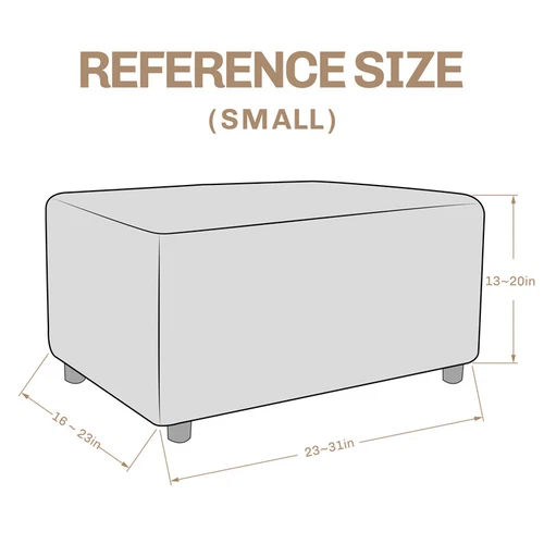 Fußhocker Stretch Bezug Hocker Ottomane Aufbewahrung Sofa Schonbezug Rechteck Schutz - Bild 10 von 40
