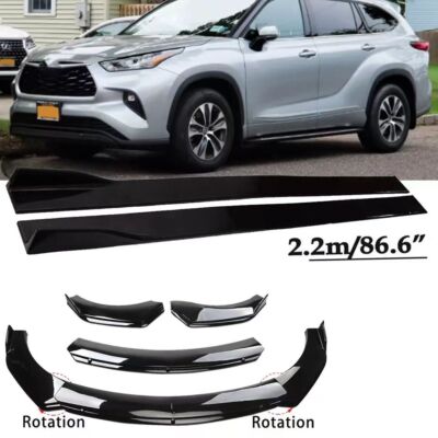 Front Bumper Lip Spoiler Side Skirt For Toyota Highlander Body Kits