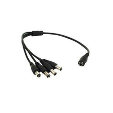 1 to 4 Way 1 Female to 4 Male DC Power Splitter Cable For CCTV Security Cameras