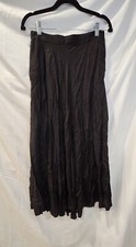 Vintage College Town Black Skirt Size 9/10 100 Rayon