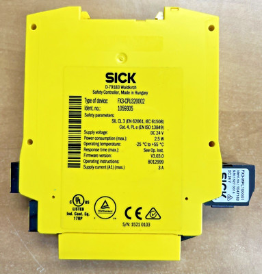 Sick FX3-CPU320002 Flexi Soft CPU3 Safety Controller 1059305  *New no Box*