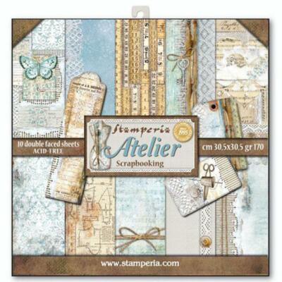 STAMPERIA-1 SET Scrapbooking Papier-doppelseitig-30,5 cm-Atelier-SBBL31
