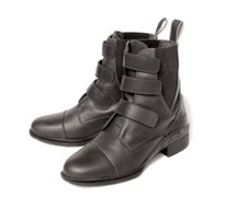 Rhinegold Montana Paddock Boots with Tab Fastening in Black Size 5 CLEARANCE