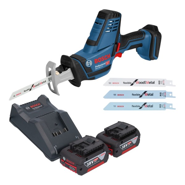 Bosch Gsa 18V-LI C Professional Akku SäBelsäGe 18 V + 2X Akku 4,0 Ah + LadegeräT-image