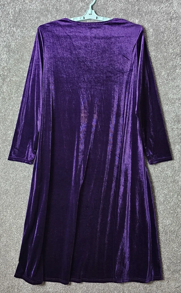 Y2K Velvet Dress Womens Purple 1X Whimsigoth Vampiress Witchy Goth - Image 2 of 4