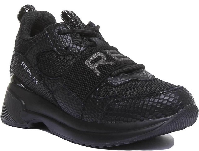 vans junior atwood leather trainer black