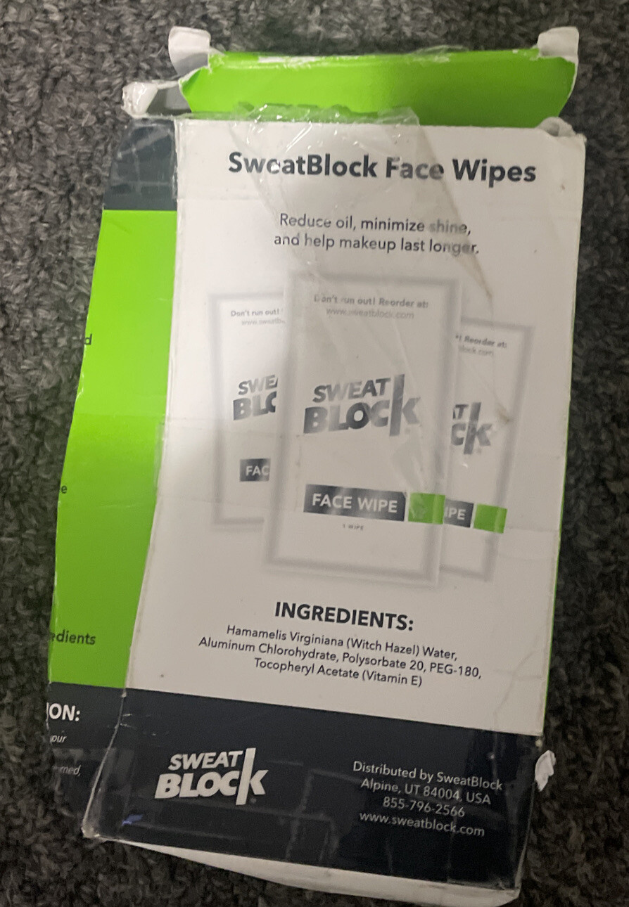 SweatBlock Clinical Strength Antiperspirant Wipes for Face 10 wipes