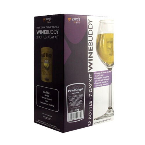 WineBuddy Pinot Grigio Refill Wine Kit Youngs Home Brew 30 Bottle
