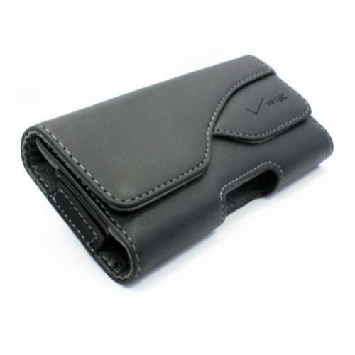 VERIZON OEM LEATHER POUCH SIDE CELL PHONE CASE COVER HOLSTER SWIVEL BELT CLIP - Picture 1 of 6