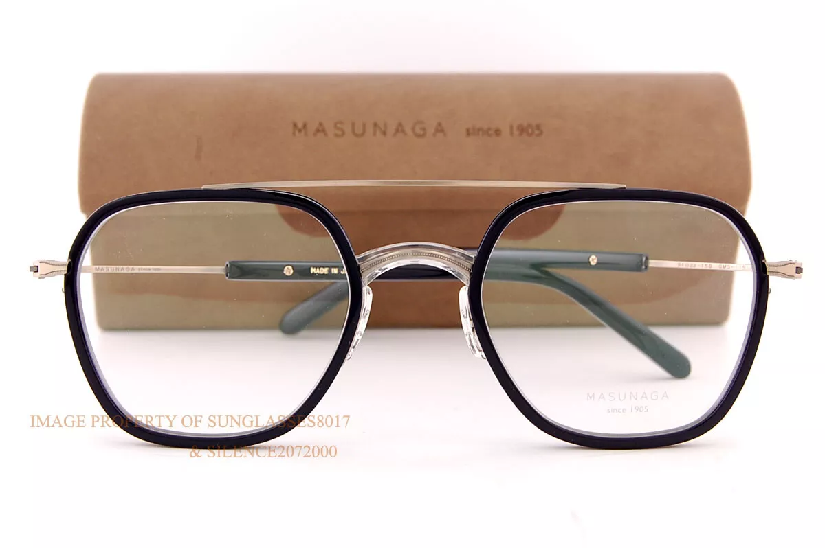 Brand New MASUNAGA Eyeglass Frames GMS 115-35 Navy For Men Women 51mm