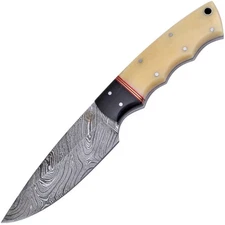 Frost Cutlery Damascus Steel Blade Fixed Knife 8.63" Overall - CW-4771BH-SB