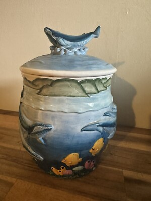 Wyland Studios Cookie Jar Humpback Whale Fish Coral 3D Read