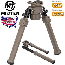 Hunting Rifle Bipod Lightweight Adjustable 7.5-10.5" for Sling Swivel Stud Mount