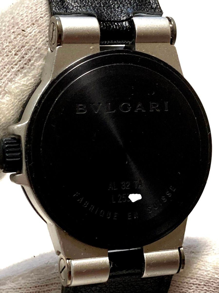 BVLGARI aluminum AL32TA Date Aluminum Rubber Quartz Unisex Watch