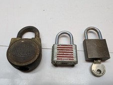 LOT OF 3 Padlocks Shurloc Diamond Lock Harden...
