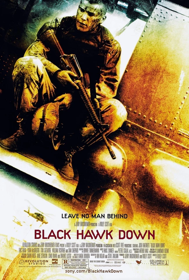 Black Hawk Down movie poster - 11 x 17 inches Josh Hartnett, Ridley Scott