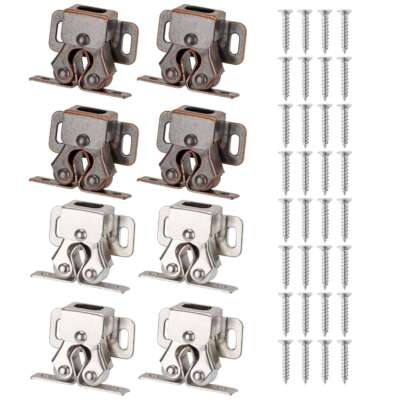 Cabinet Door Latch Double Roller Catch Cupboard Cabinet Door Close Latch Gripper Lock Caravan Boat Door Hardware I481814251