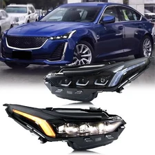 LED Headlights for Cadillac CT5 CT5-V 2020-2024 Blackout Front Lamps Assembly