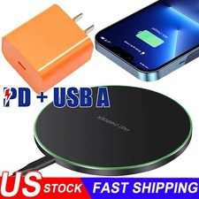 30W Wireless Charging Pad Dock Wall Charger For Samsung iPhone Android Cell Phon