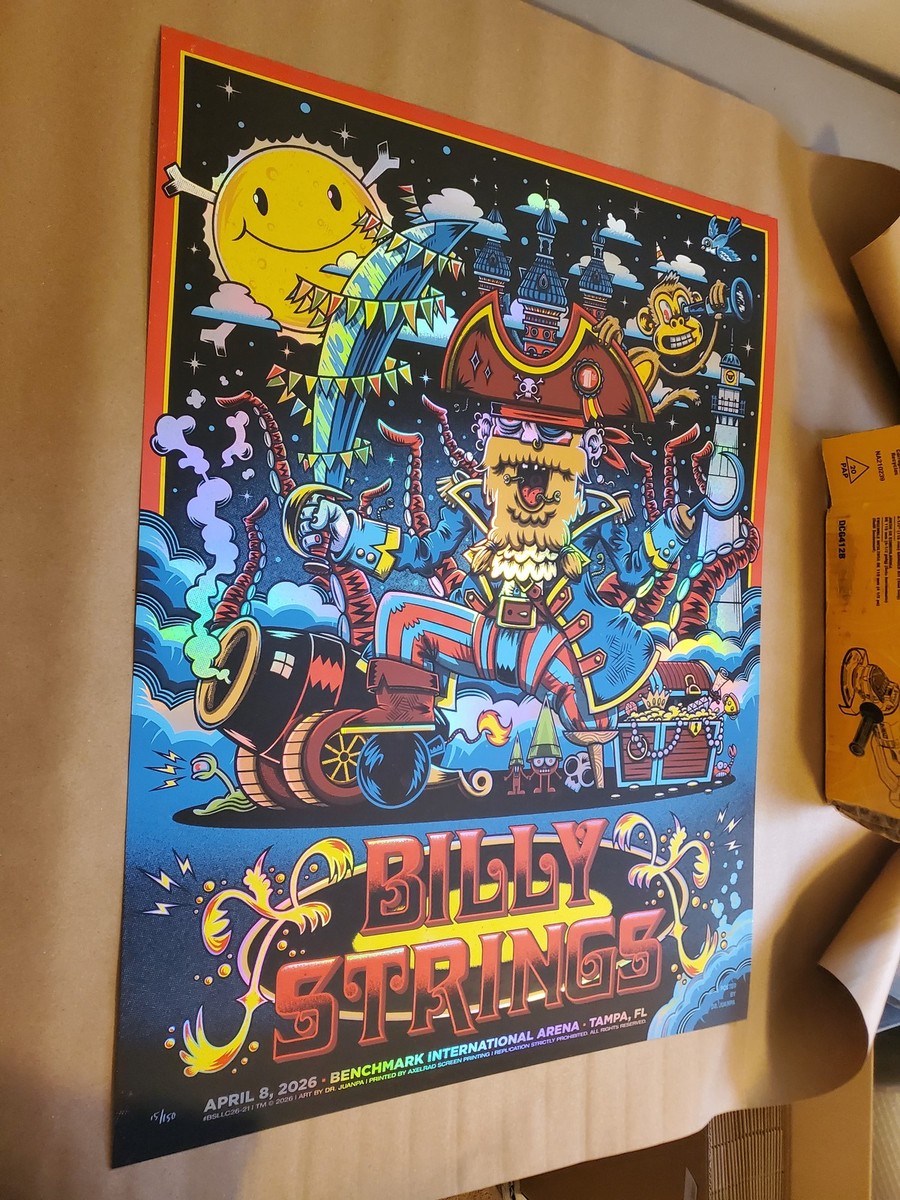 Billy Strings Tampa FL 2026 Concert Poster Dr. Juanpa Limited SE