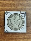 1909 S Barber Silver Half Nice VG Very Good U.S. 50c Type Coin (Raw18058)