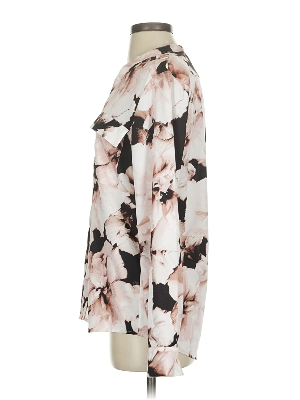 Calvin Klein Women Ivory Long Sleeve Blouse S thumbnail 4