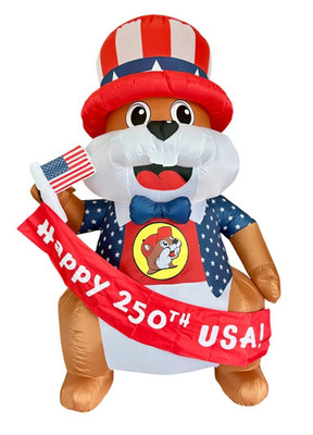 Buc-ee's Beaver Mascot 6' Ft Inflatable July 4th 250th Patriotic Lighted NEW NIB
