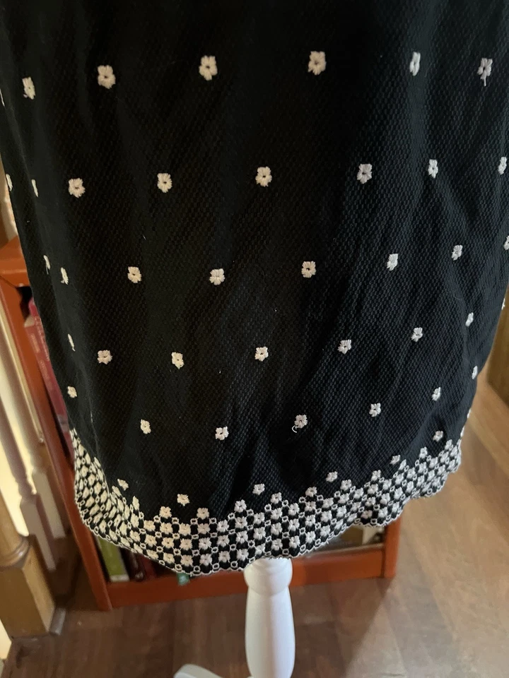 Vestido Vintage Años 90 Y2K Laundry by Shelli Segal Talla 10 Margarita Funda Blanco y Negro Foto 3 de 4