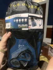 U.S. DIVERS Playa Adult Snorkeling Set-Mask, Fins, Snorkel, Bag Size: L/XL , New